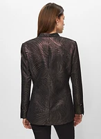 Metallic Jacquard Motif Blazer