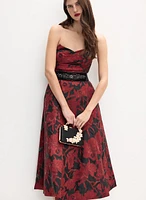 Floral Strapless Dress