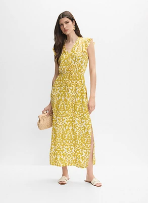 Robe à taille froncée