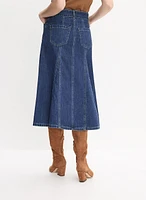 Denim Midi Skirt