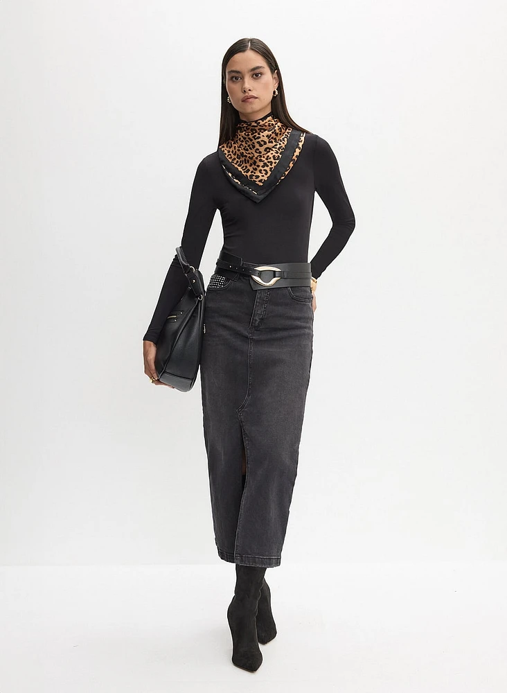 Turtleneck Long Sleeve Top & Maxi Skirt