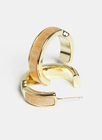 Two-Tone Hoop Earrings