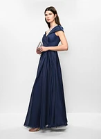 Front Slit Evening Dress