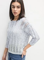 Pull en tricot ajouré