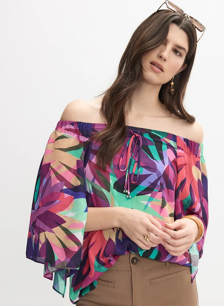 Joseph Ribkoff - Tropical Off-Shoulder Blouse