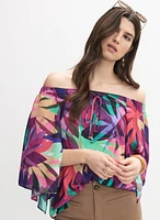 Joseph Ribkoff - Tropical Off-Shoulder Blouse