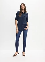 Blouse boutonnée utilitaire