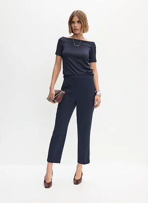 Off-The-Shoulder Top & Straight Leg Pants