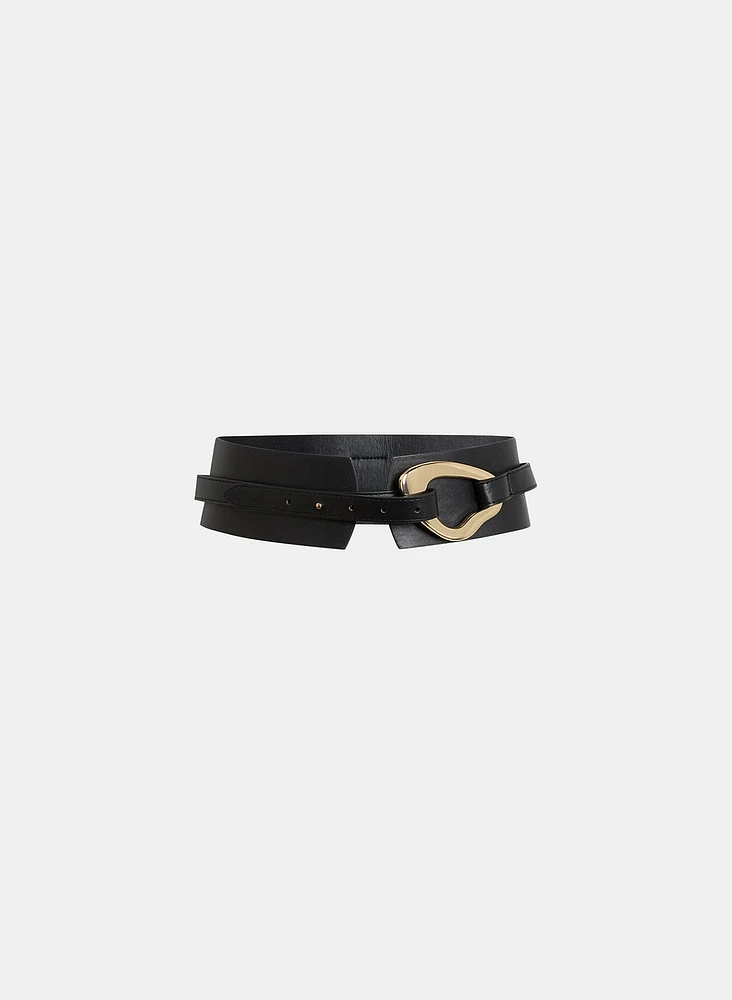 Oblong Hardware Vegan Leather Belt