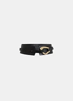 Oblong Hardware Vegan Leather Belt