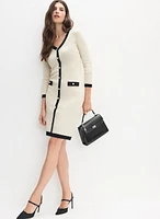 Contrast Trim Knit Dress