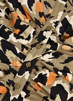 Blouse sans manches à motif léopard