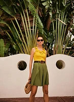 Short en mélange de lin