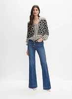 Patch Pocket Flare-Leg Jeans