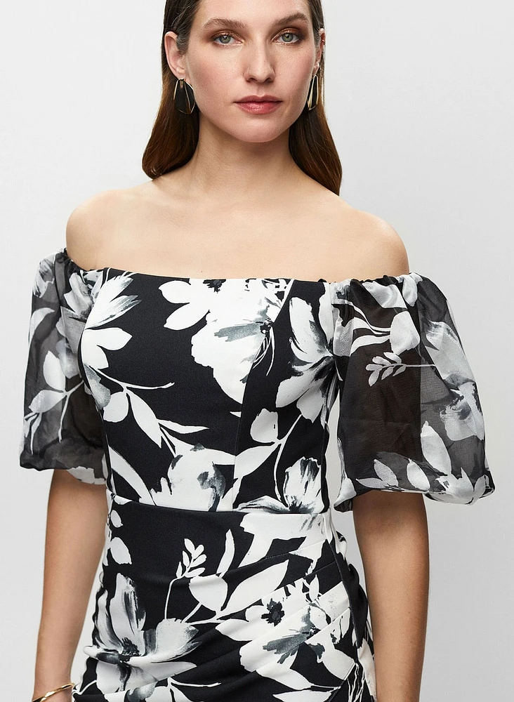 Off-the-Shoulder Floral Dress