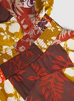 Patchwork Print Maxi Dress