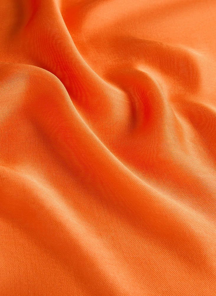 Foulard oblong à franges
