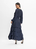 Tiered Satin Dress