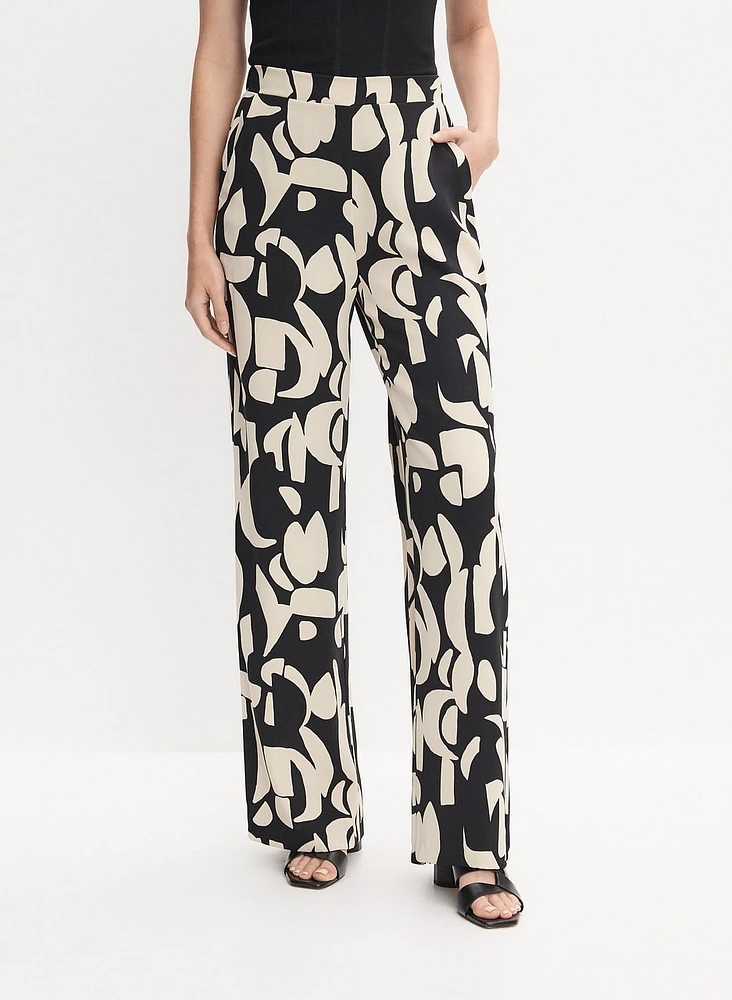 Joseph Ribkoff - Abstract Wide Leg Pants