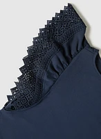 Haut à manches en crochet
