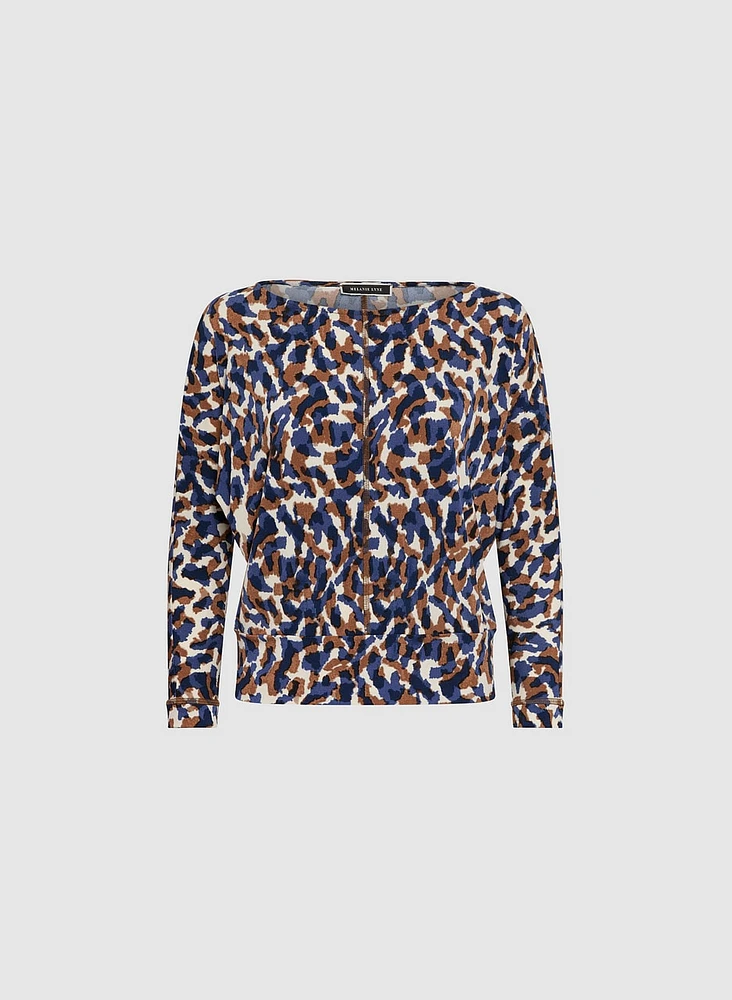 Abstract Print Crepe Top