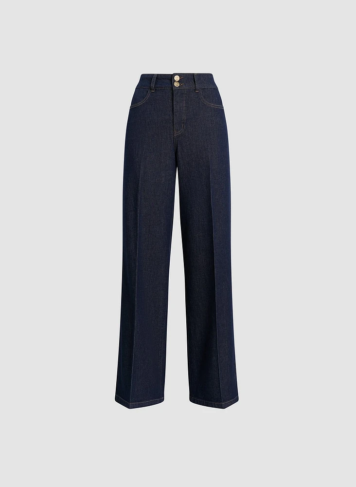 Pantalon en denim à jambe large