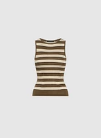 Striped Sleeveless Sweater