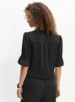 Ruffle Short Sleeve Jacket