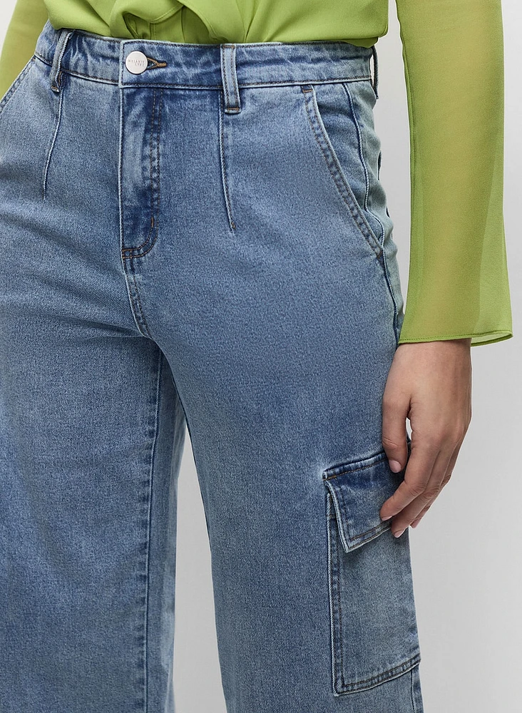 Wide Leg Cargo Jeans