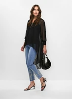 Zip Neck Tunic & Embellished Jeans