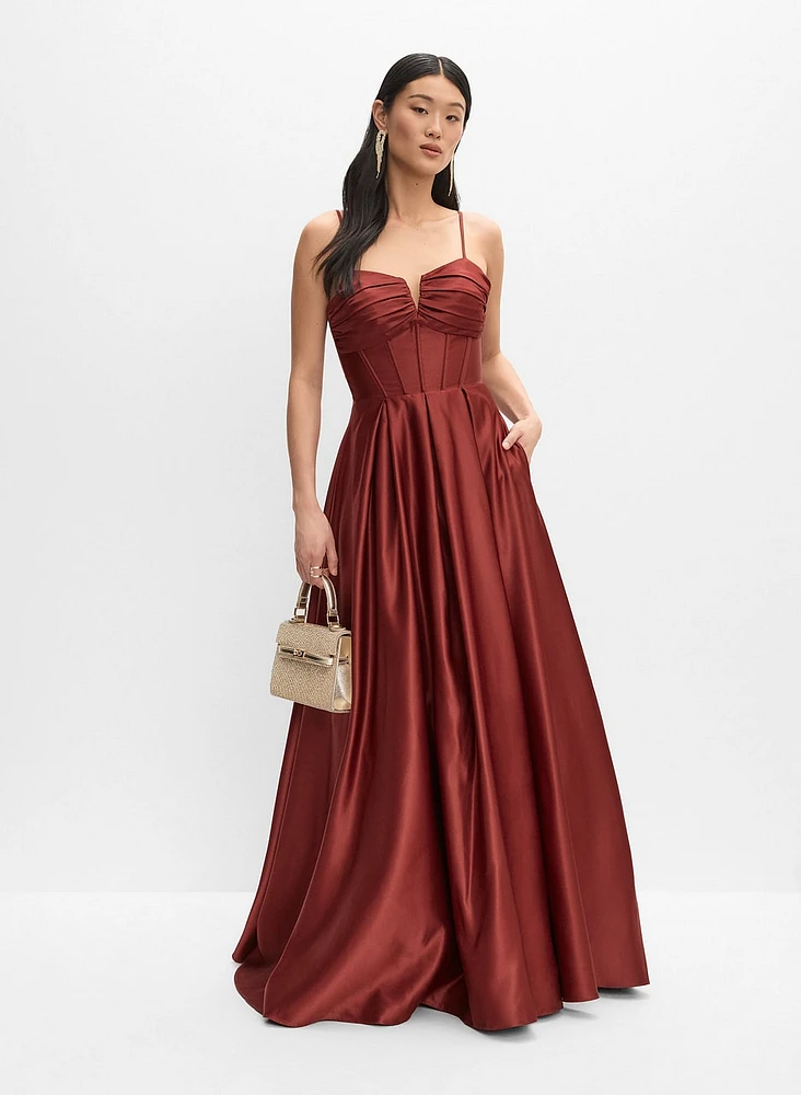 Satin Corset Gown