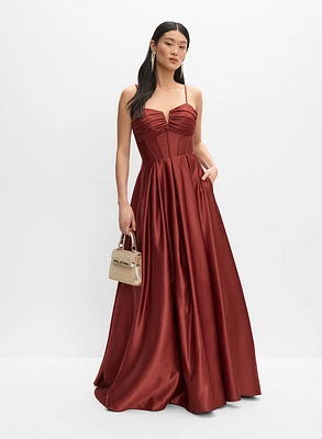 Satin Corset Gown