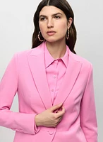 Cropped Single-Button Blazer