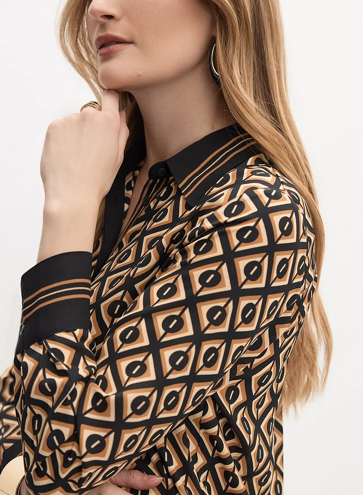 Blouse à motif géométrique