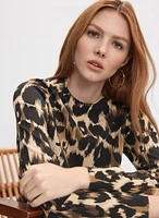 Leopard Print Pullover Top