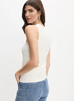 Knit Crew Neck Tank Top