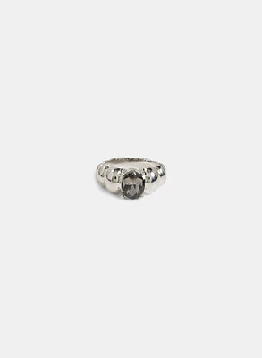 Oval Stone Detail Ring