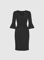 Bell Sleeve Jersey Dress
