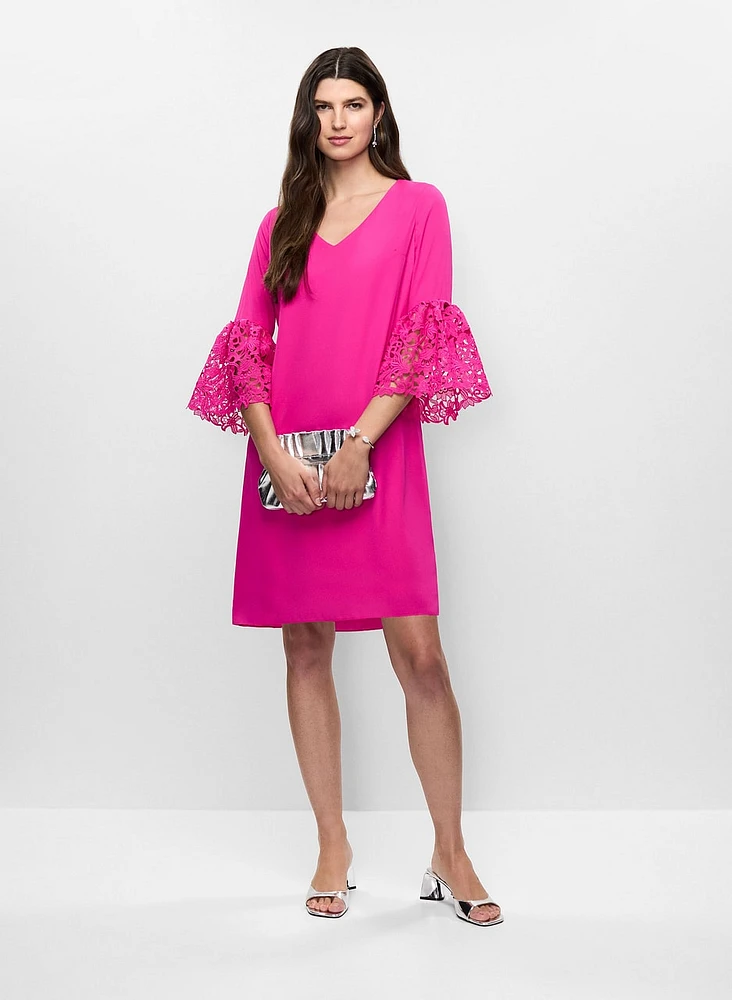 Joseph Ribkoff - Lace Bell Sleeve Dress