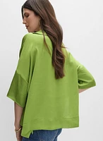 Joseph Ribkoff - Satin Polo Blouse