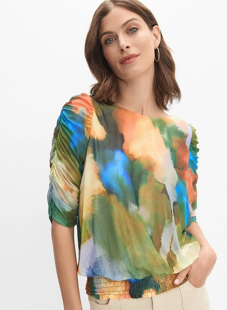 Blouse à motif aquarelle