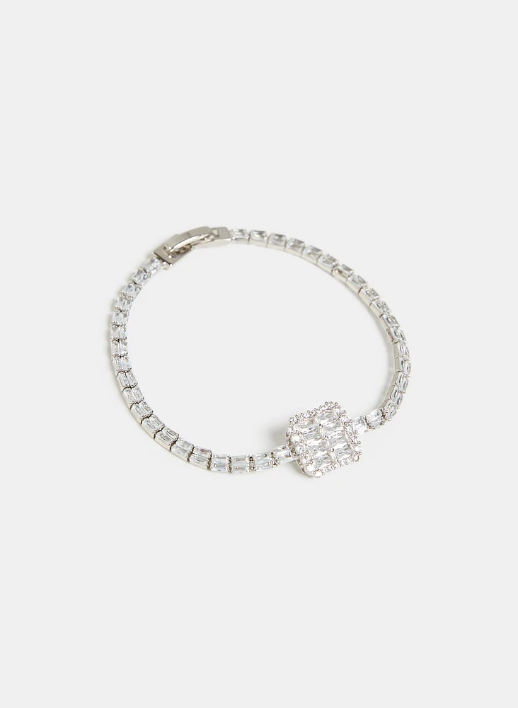 Cubic Zirconia Baguette Bracelet