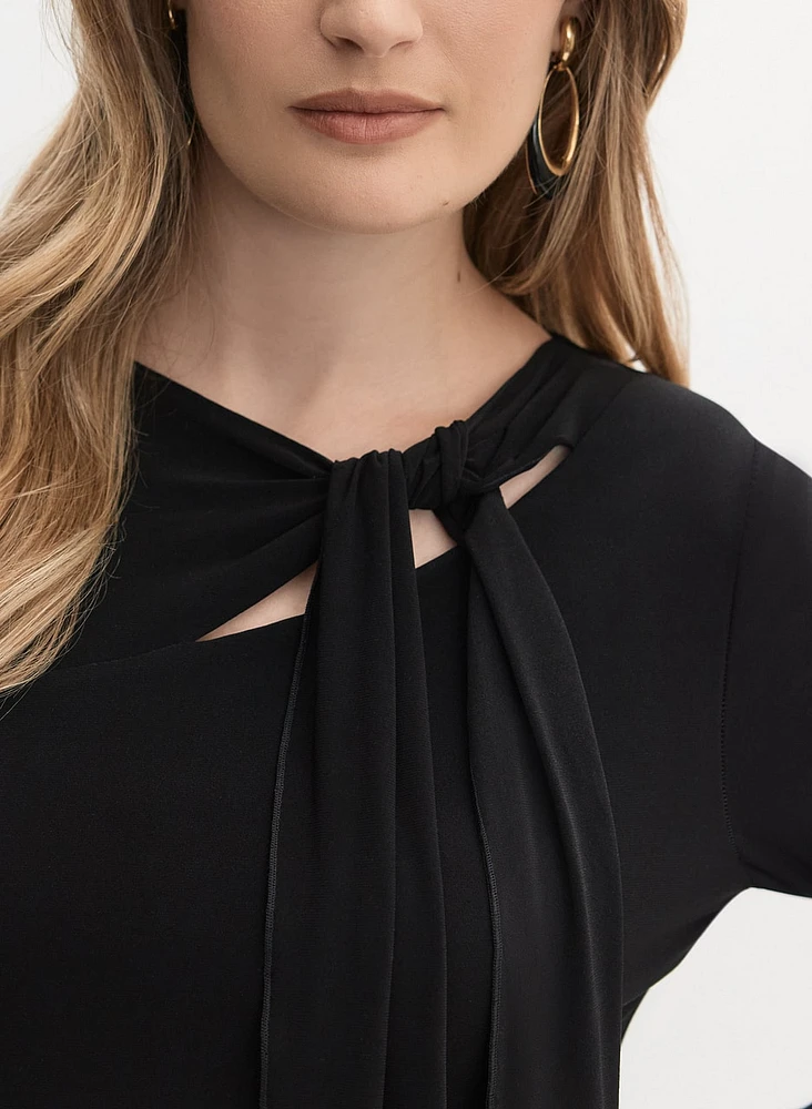 Asymmetric Tie-Neck Top