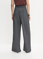 Pleated Wide-Leg Pants