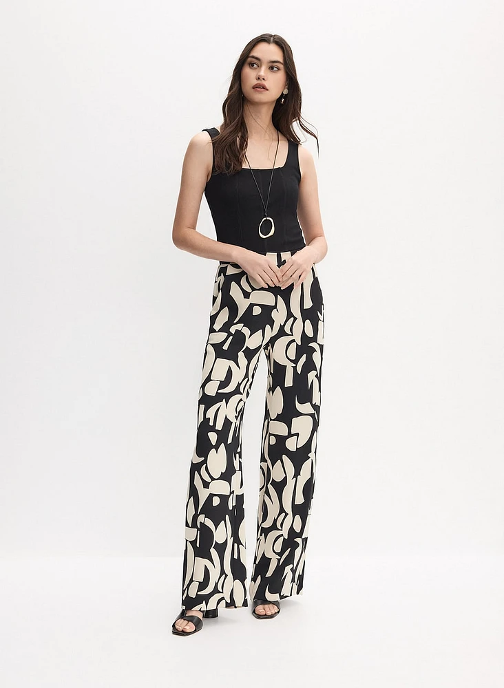 Joseph Ribkoff - Abstract Wide Leg Pants