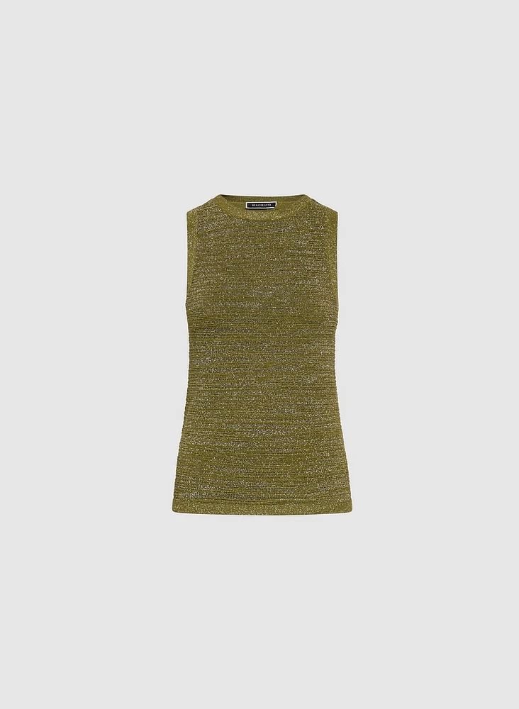 Camisole en tricot métallisé