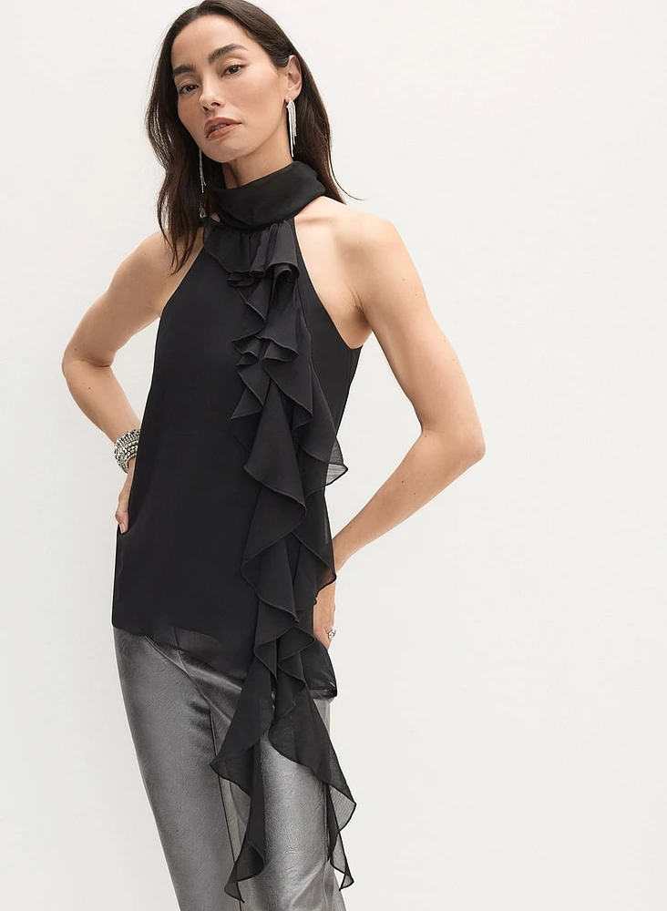 Sleeveless Chiffon Blouse