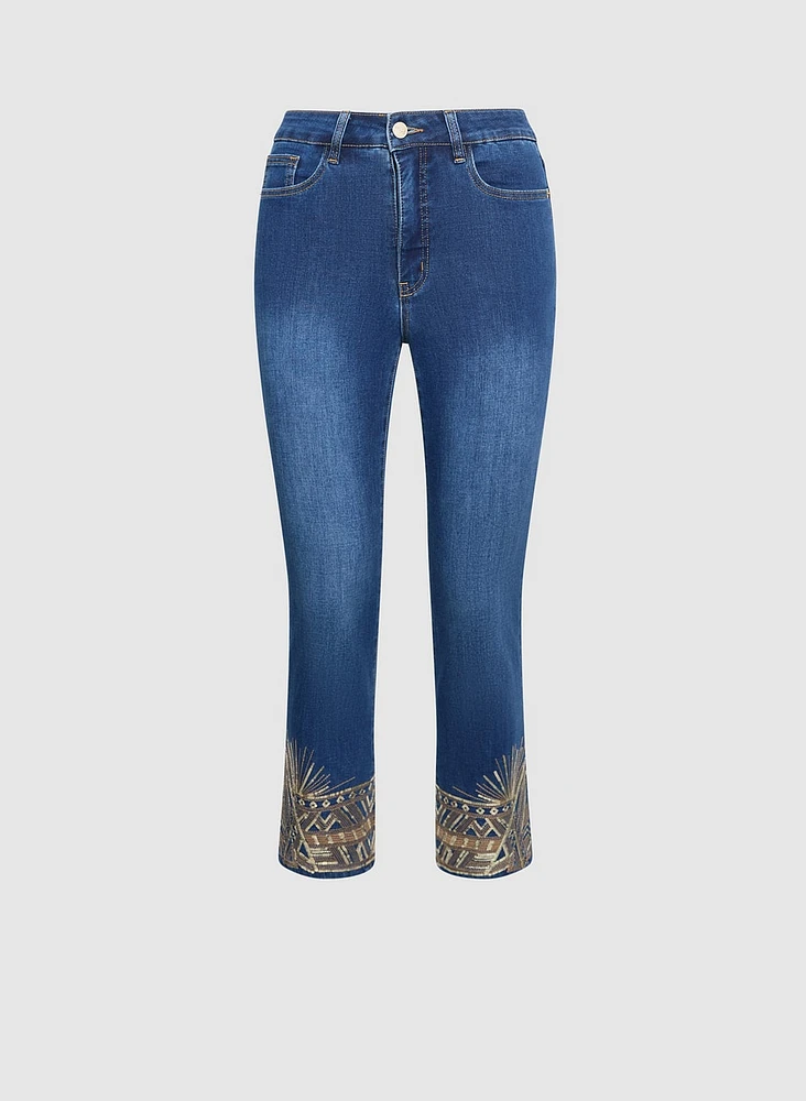 Sequin Detail Jeans