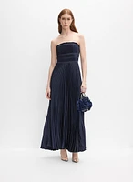 Satin Plissé Dress