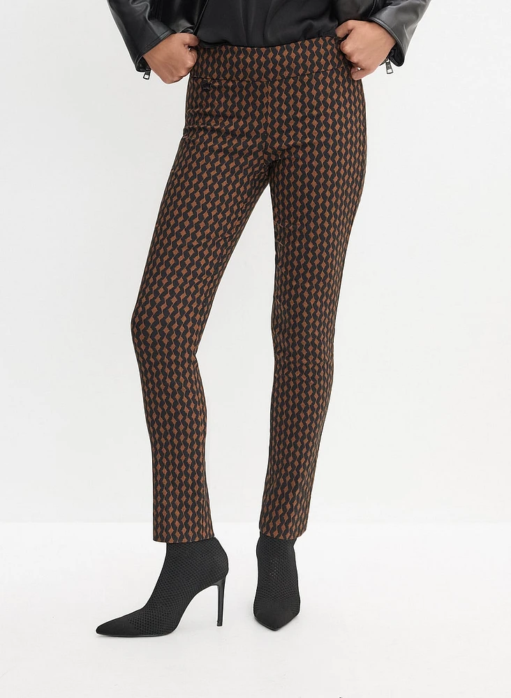 Joseph Ribkoff - Geometric Print Pull-On Pants